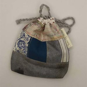 Drawstring zakje blauw