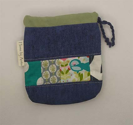 Drawstring zakje vogel